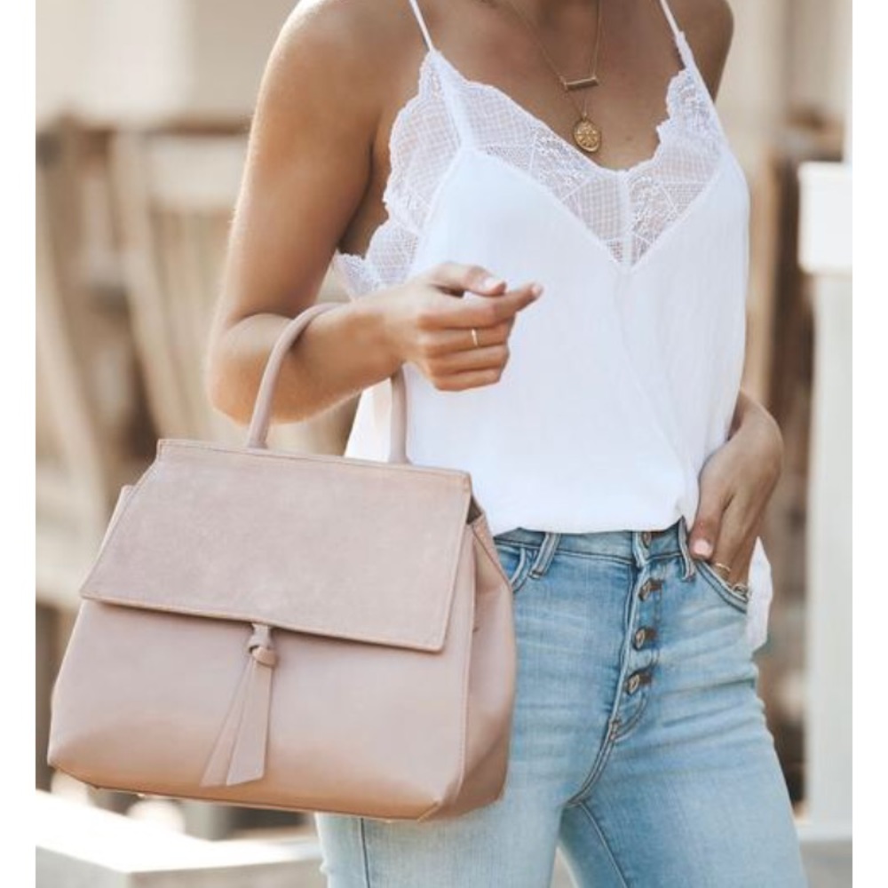 LAST ONE! Dusty Rose Crossbody Handbag Purse - Picture 2 of 8